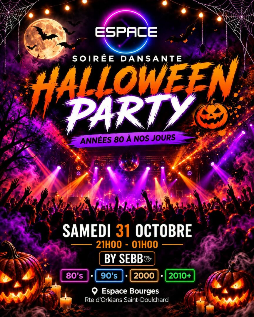🎃👻 HALLOWEEN PARTY À L’ESPACE👻🎃 Le samedi 31 octobre, les créatures de la nuit prennent possession…