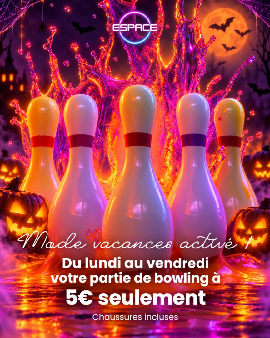 🎃 Pendant les vacances, faites tomber les quilles ! À l’Espace Bourges, profitez de la partie…